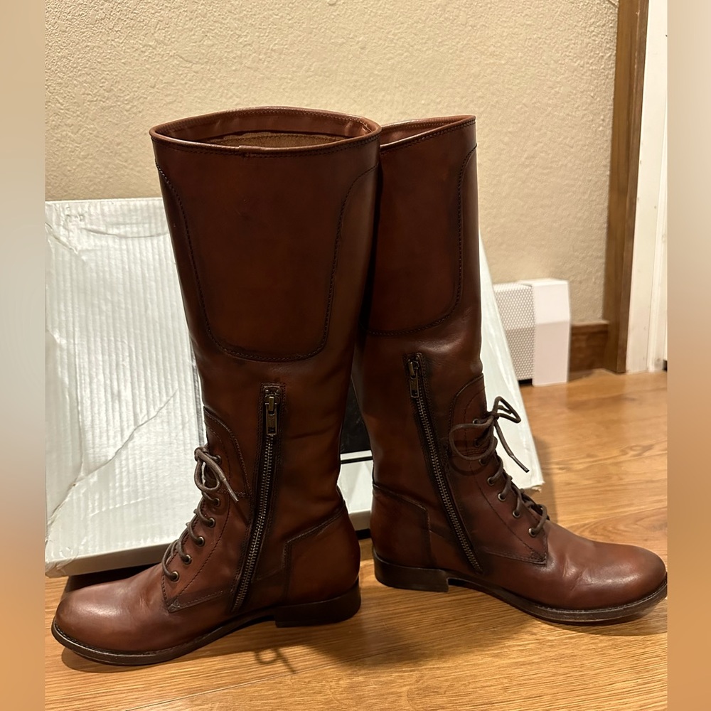 Melissa Riding Lace Frye Boots - Picture 2 of 6